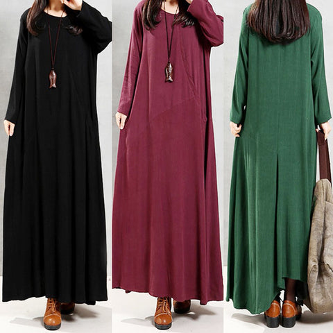 Cotton Long Sleeve Dress