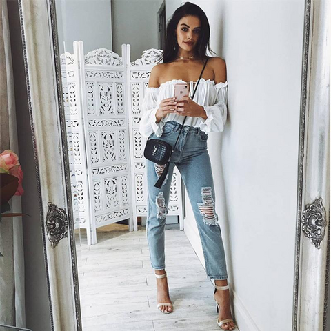 Ruffled Chiffon Blouse