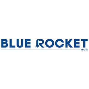 logo blue rocket by dvz