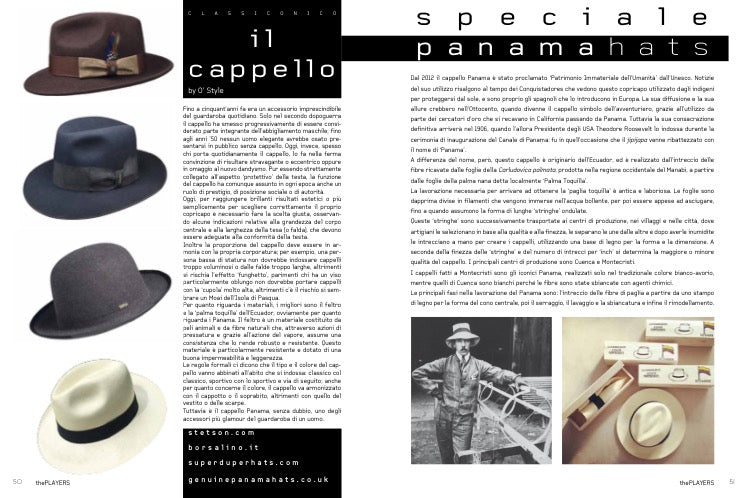 Montecristi Hats Fashion Editorial Italia