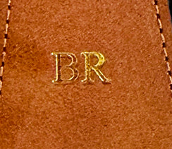 
                    Brown with initials
                