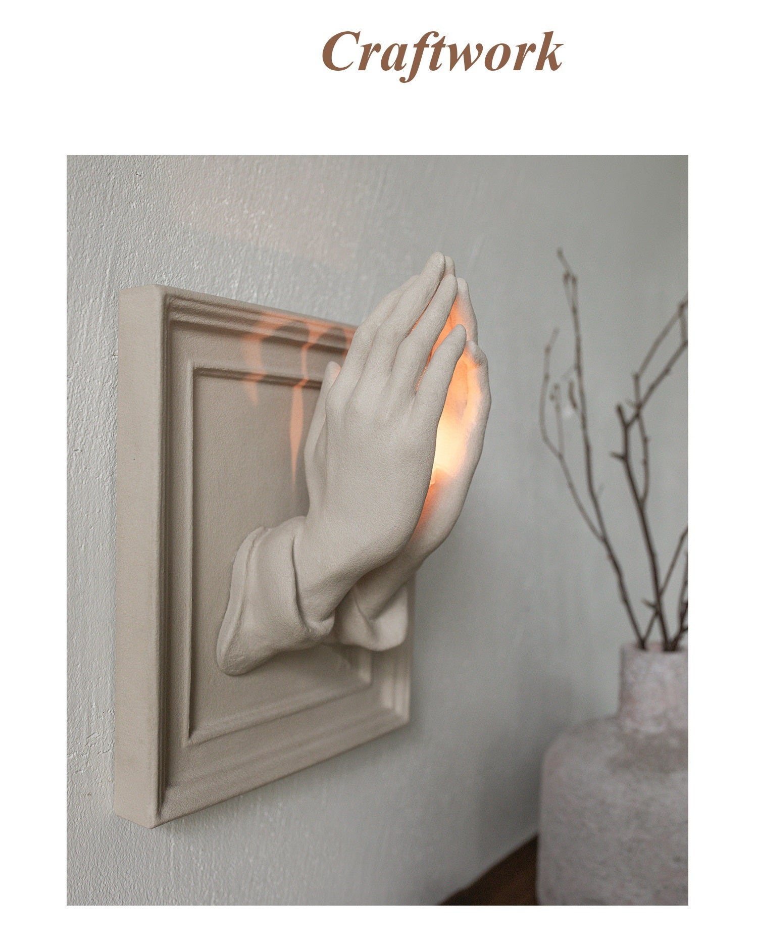 Jellypaint Original "Praying Hands"| Handmade Art Aroma Candle Holder Hanging Stereoscopic Premium Gift