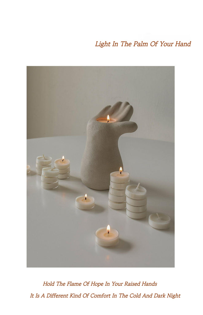 Jellypaint original hand warm  modern minimalist dining table candles candle holders living room decorative ornaments