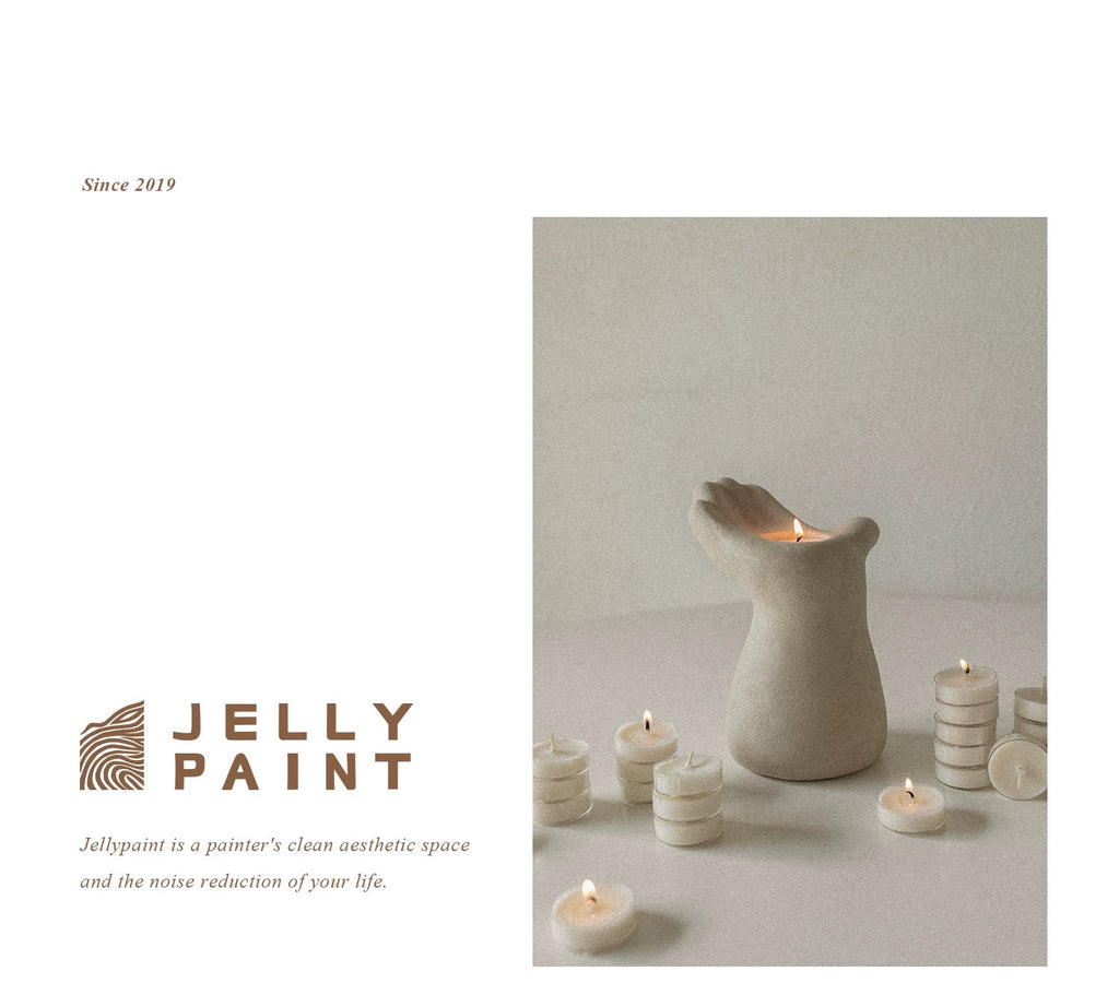 Jellypaint original hand warm  modern minimalist dining table candles candle holders living room decorative ornaments