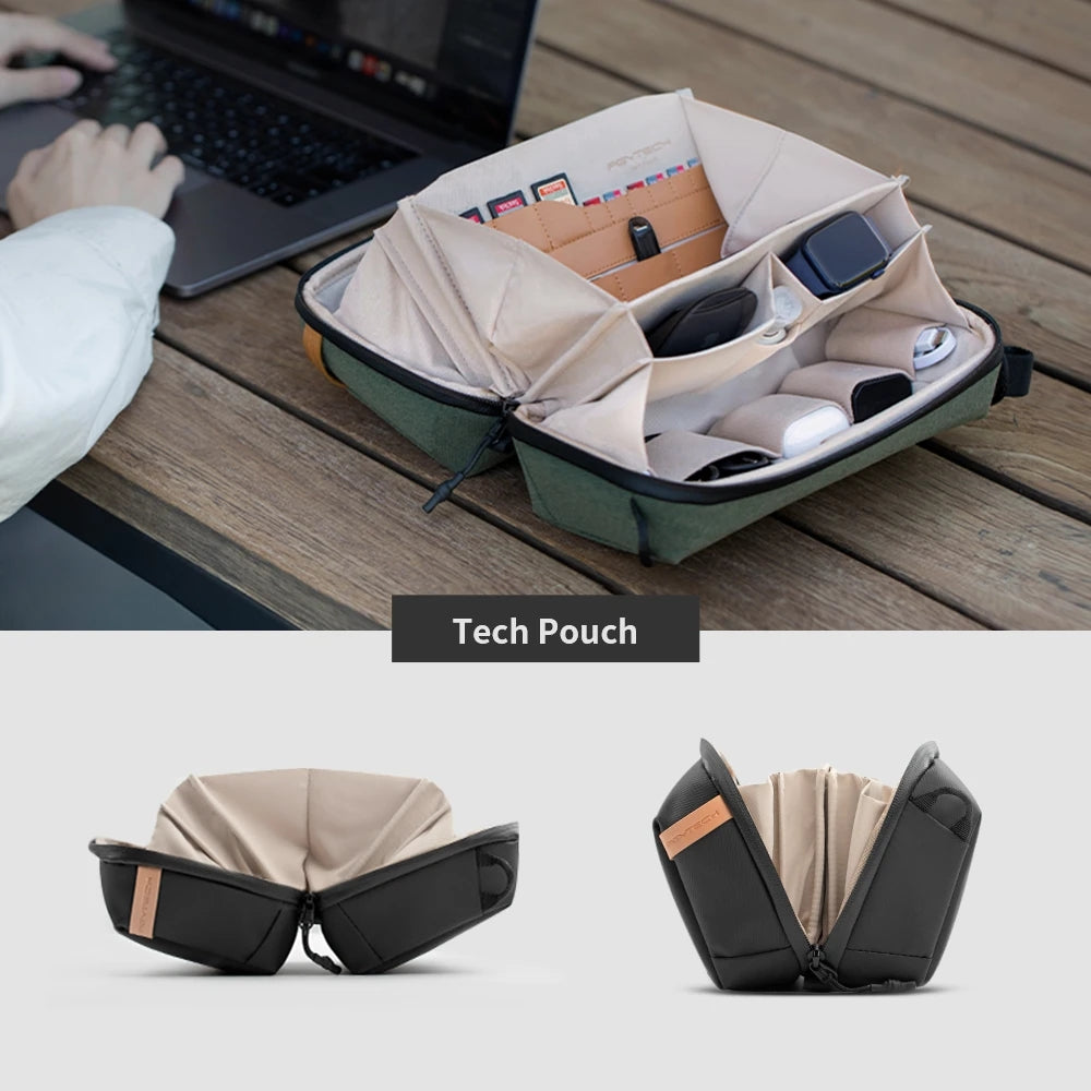 PGYTECH Tech Pouch Portable Storage Bags Charger U Disk Data Cable Organizer Bag Mini Tech Gadgets Travel Zipper Bags Original