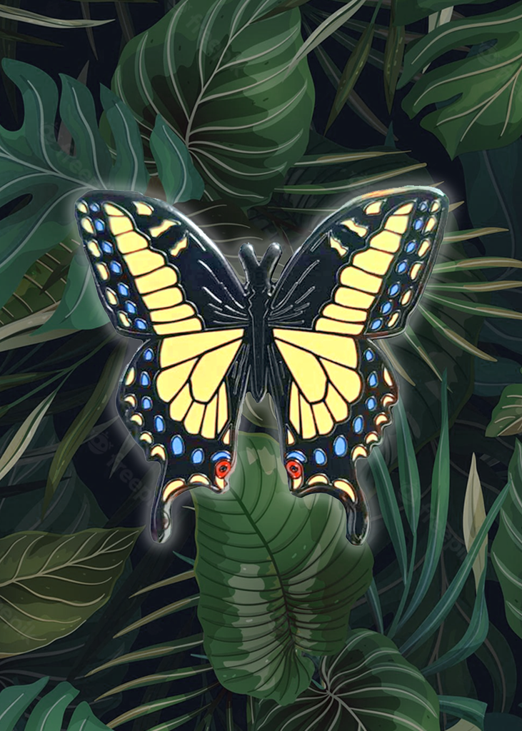 Butterfly Pin Blue 1