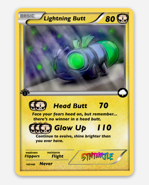 Lightning Butt Sticker – 5thTurtle Shop