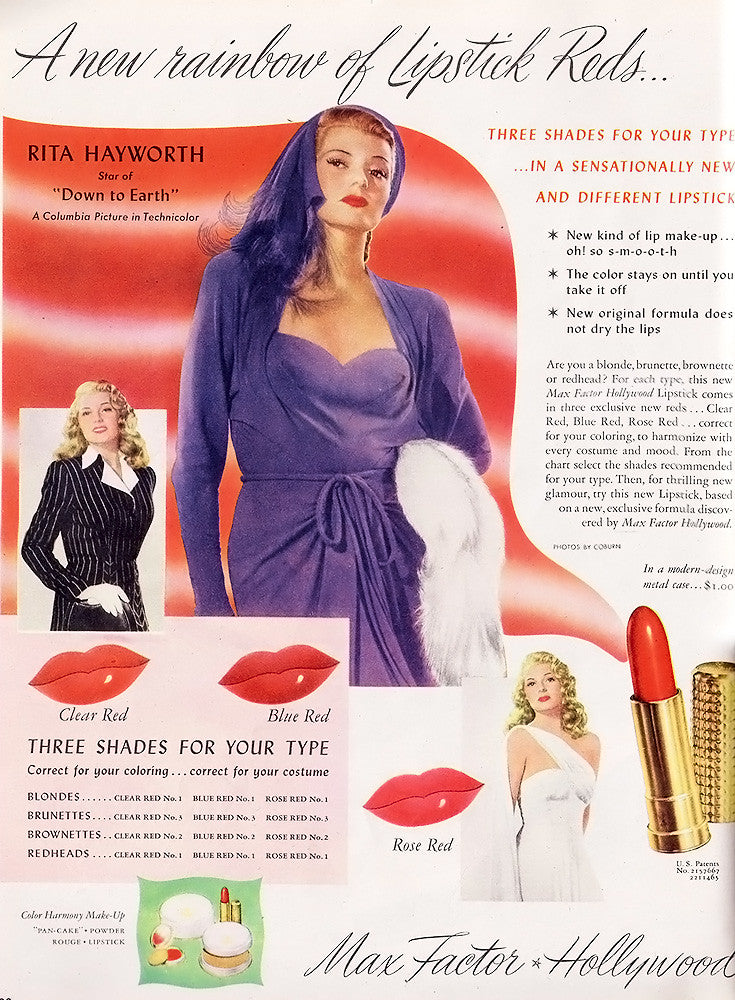 Max factor Vintage Ad Lipsticks