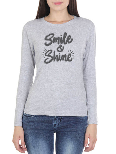 Download Smile & Shine Women's Grey Melange Full Sleeve Round Neck ...