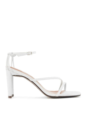 The Cyrus White | White Strappy Heel | Nakedvice
