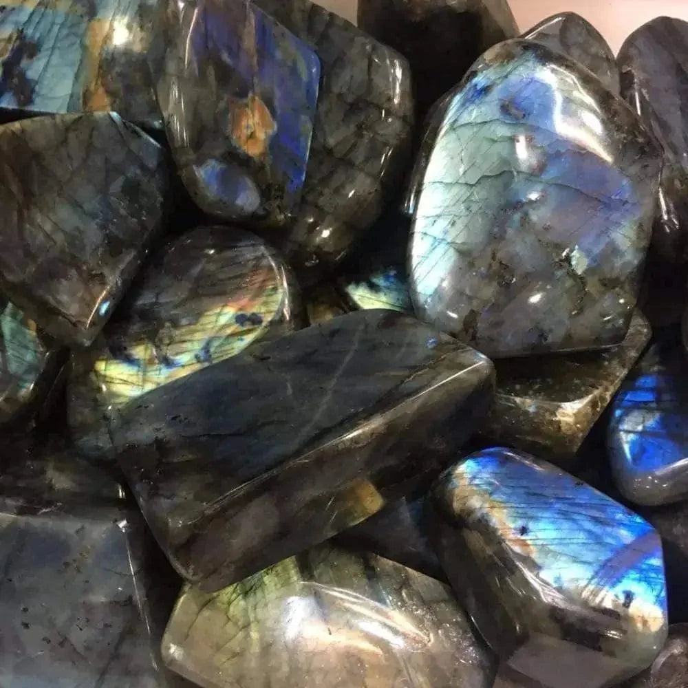 Labradorite Polished Rock Quartz Crystal Blackbrdstore