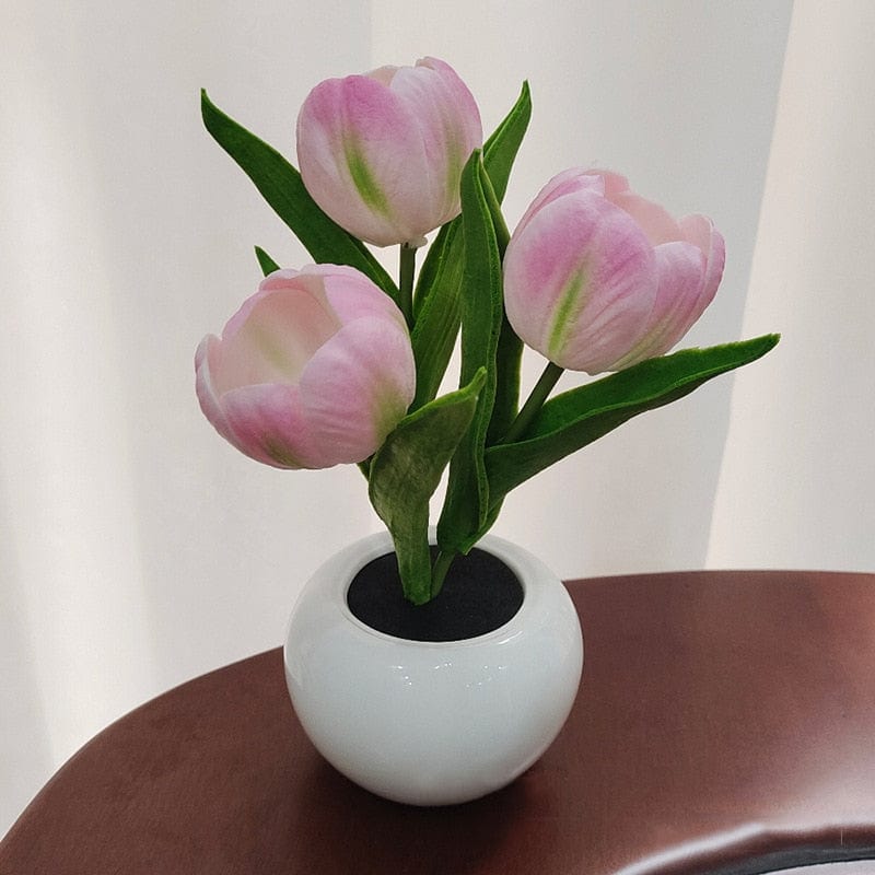 Led Tulip Table Lamp With Pot - Blackbrdstore