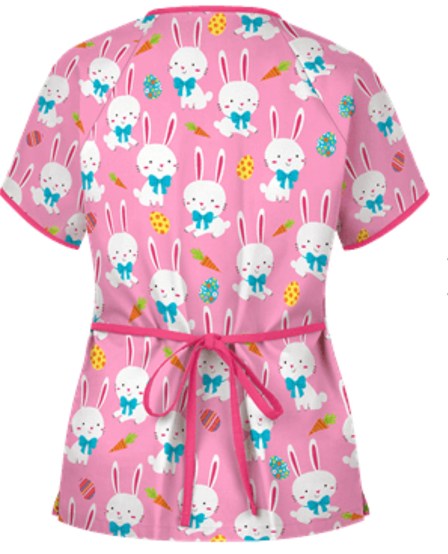 Pink Wrap Easter Scrub Top Print – My Nurse I Nurse