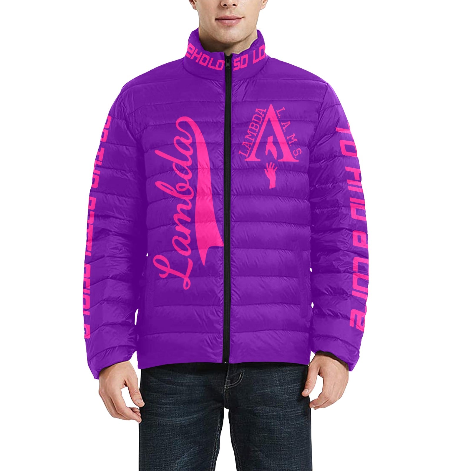 LSS Men's Stand Collar Padded Jacket (Model H41)