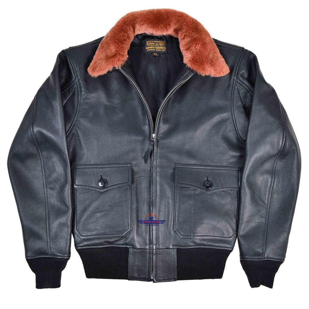 Flight G1 Bomber Naval Flying Men Jacket USN M422-A Goatskin Leather B ...