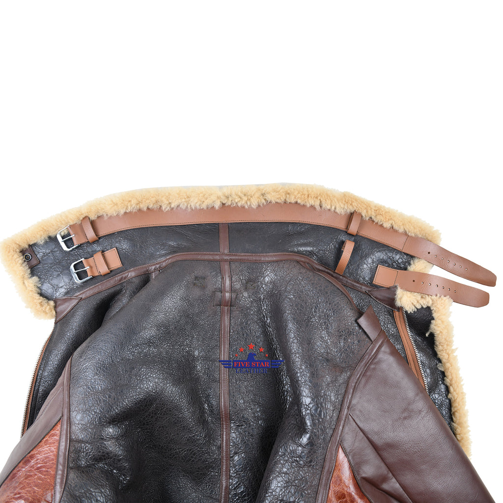 FiveStar Leather Repro of TYPE B3 DWG.NO.33H5595 A.C.CONTRACT NO.W535  ac-1943 two tone Sheepskin Jacket