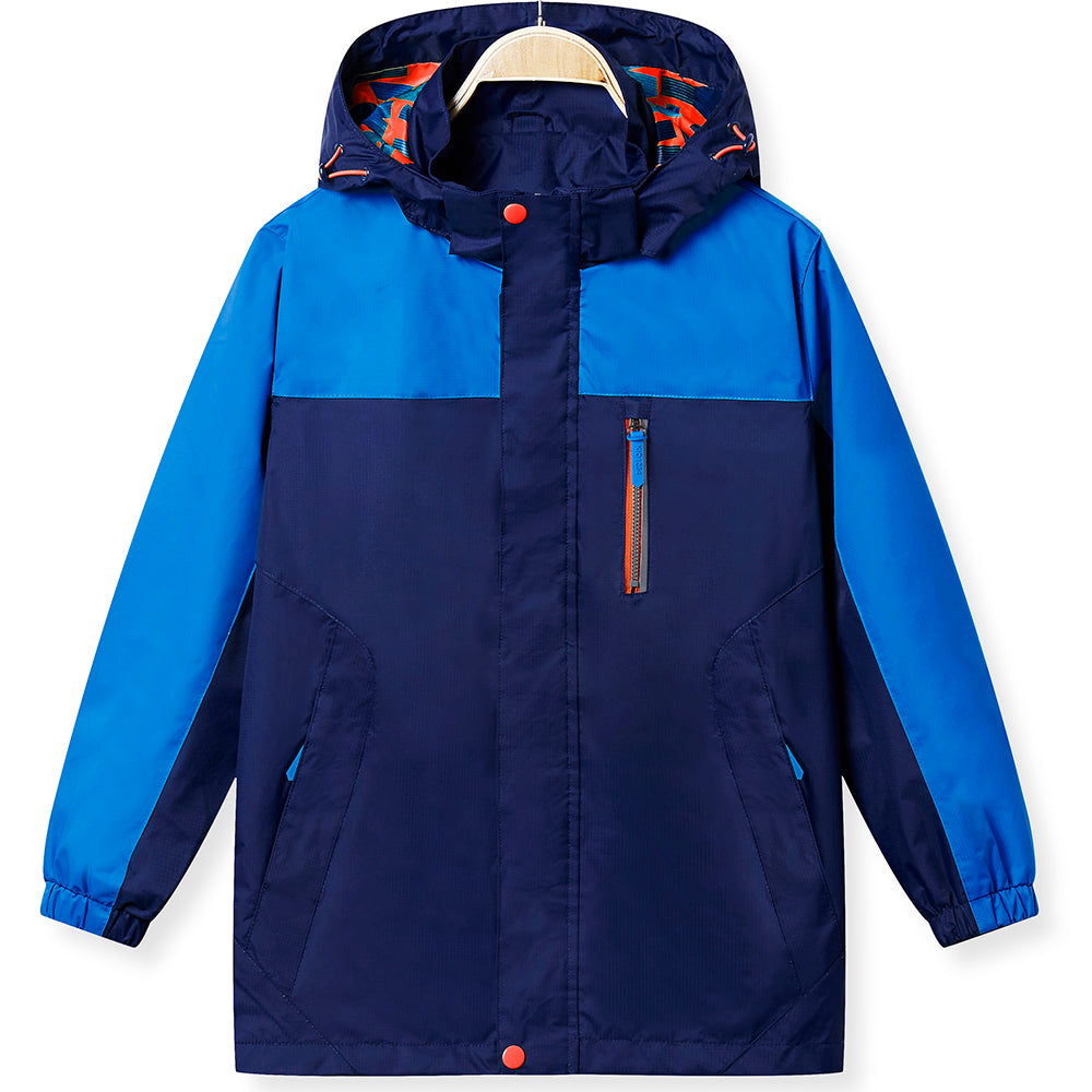 KID1234 Boys' Lightweight Rain Jacket Quick Dry Waterproof Hooded Coat ...