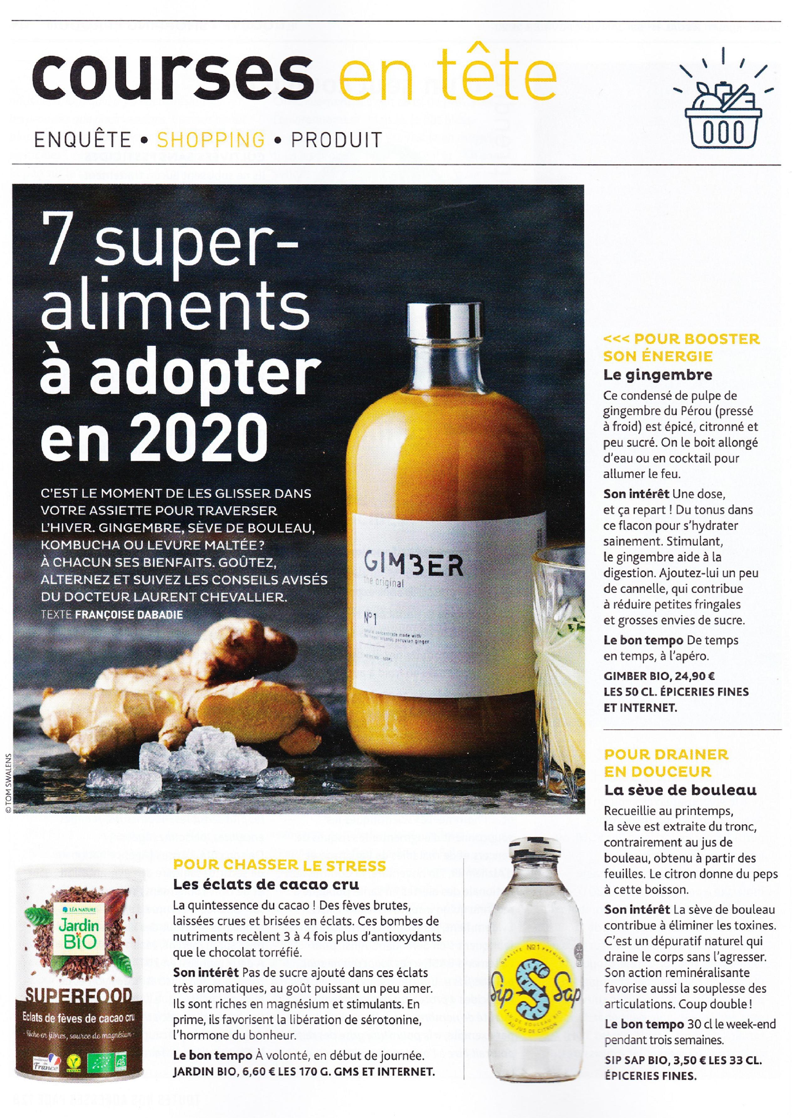 article Gimber concentré de gingembre