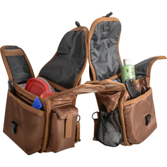 Cashel's Deluxe Rear Saddle Bags stuffed with a variety of useful tool.