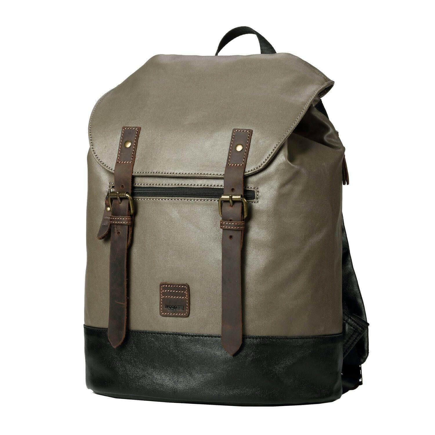 TRP0514 Troop London Heritage Coated Canvas Casual Daypack, Laptop Backpack - Shangri-La Fashion