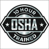 OSHA 10 Hour Trained Sticker