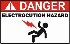 Collection of Electrocution Hazard Signs and Decals 