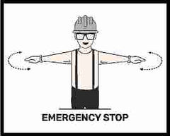 Emergency Stop Hand Signal for Crane Operator