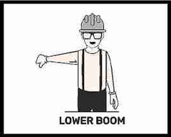 Lower Boom Hand Signal For Crane Operators