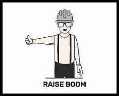 Raise Boom Hand Signal For Crane Operators