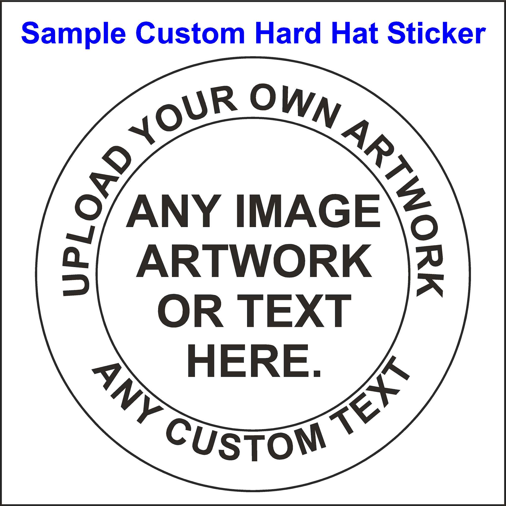 Custom Hard Hat Stickers and Personalized Hard Hat Stickers Add Your Own Text or Logo