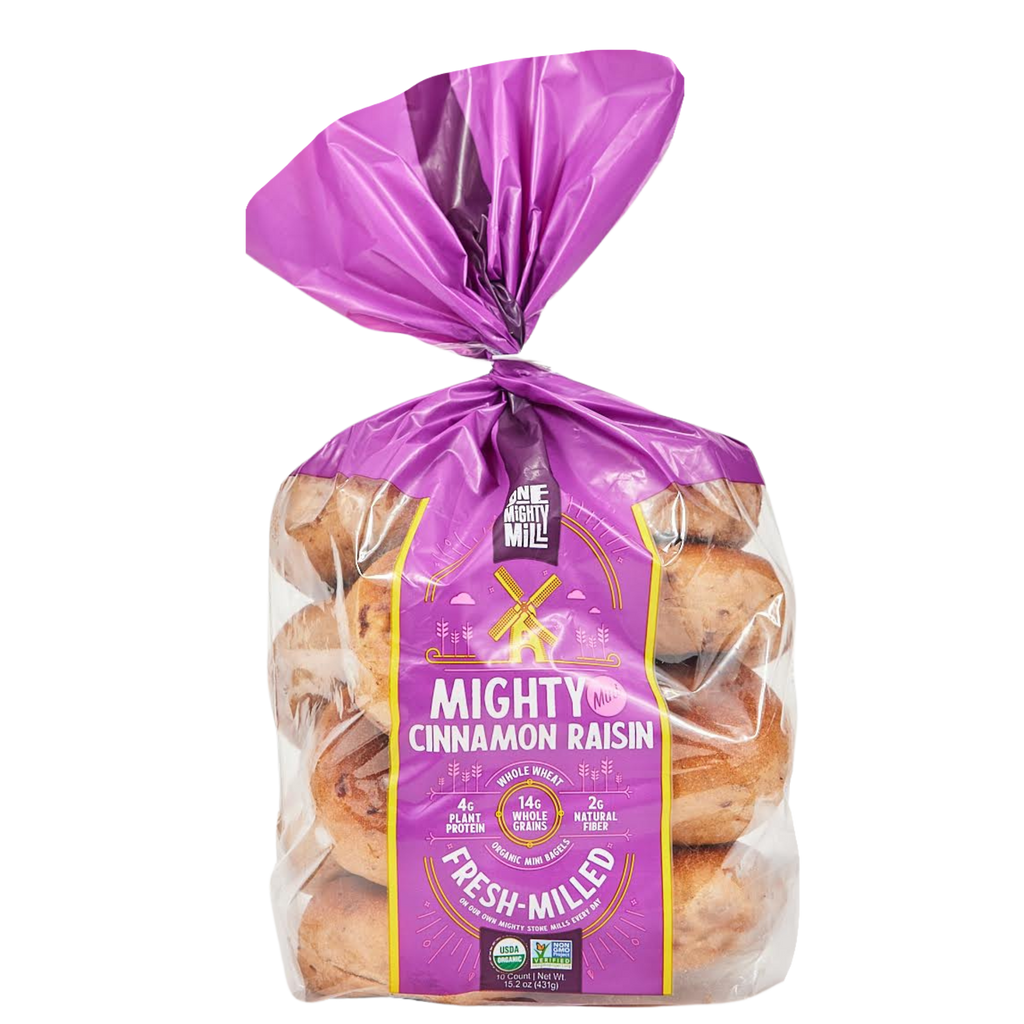 One Mighty Mill Whole Wheat Fresh-Milled Mighty Bagels, 4 ct / 11.85 oz -  Kroger