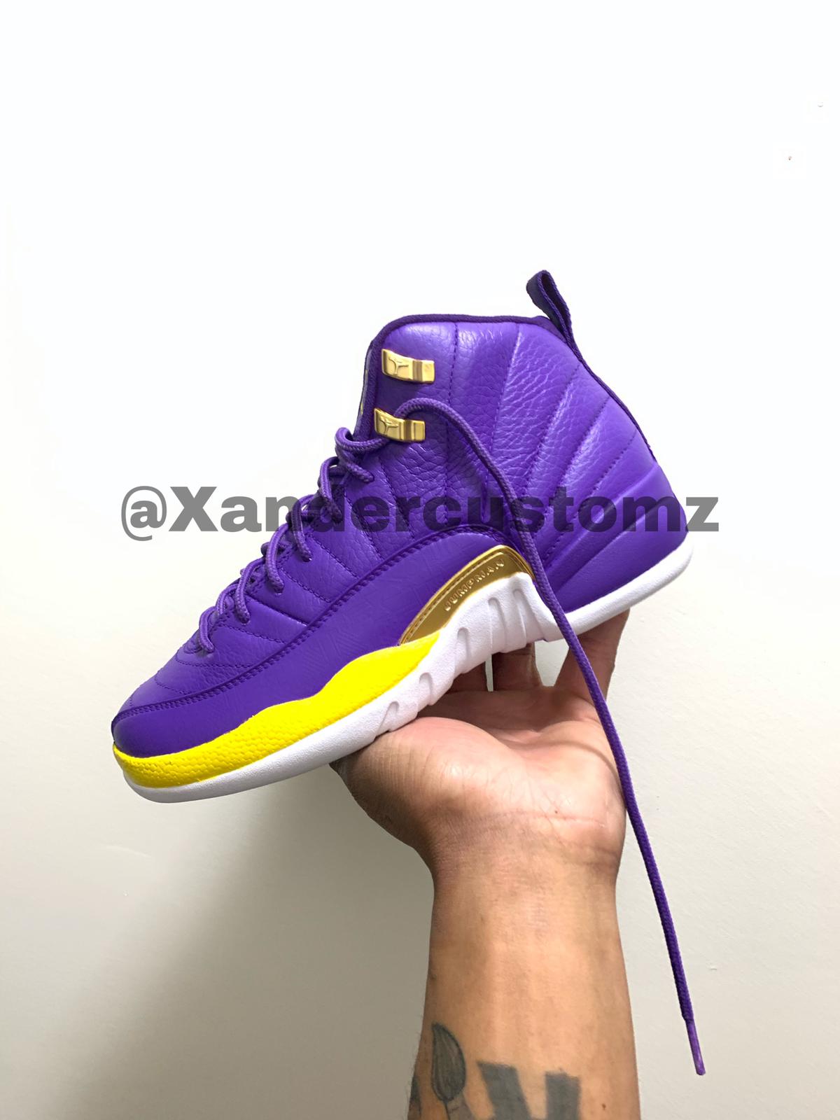 Jordan 12 "Lakers" MEN/GS (45 weeks to receive) Xander Customz