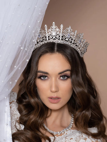 BELLEZA MAJESTIC Swarovski Royal Bridal Crown