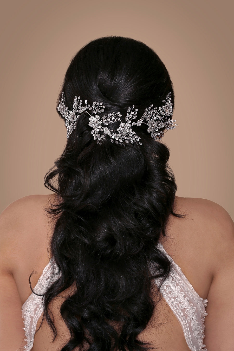 swarovski bridal hair vine