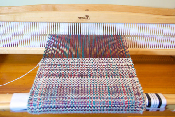 Rigid heddle loom with two heddles