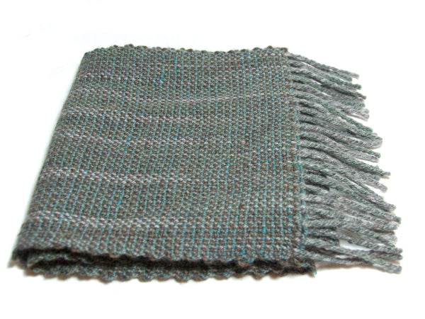 Soft textured hand-woven scarf