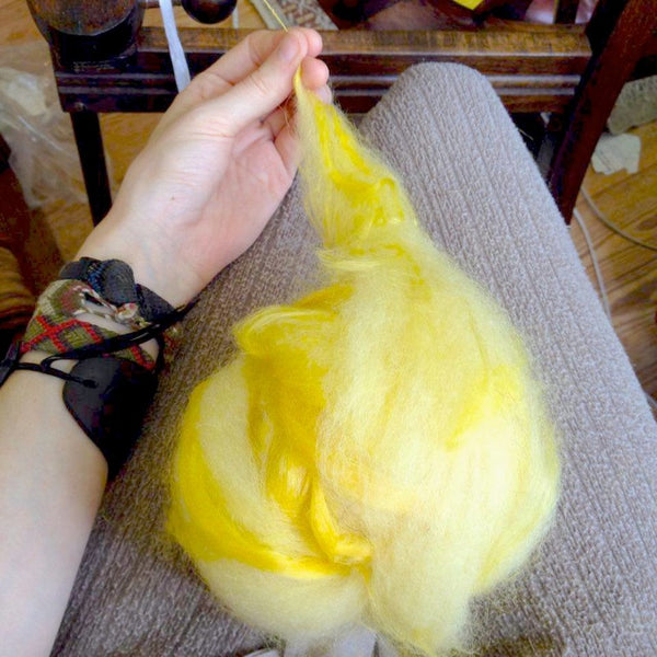 Spinning from blended fibres