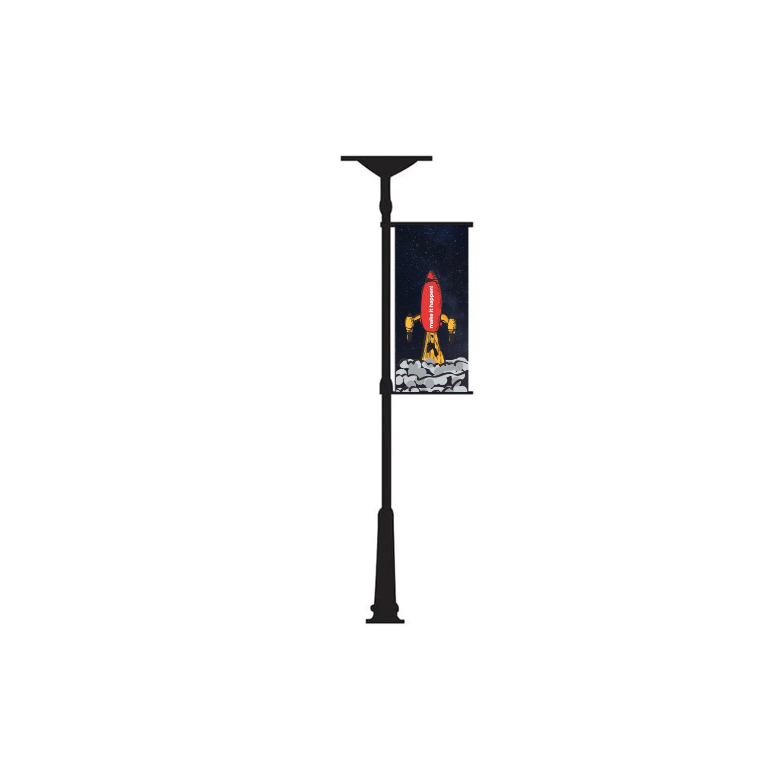 Street Pole Double Sided Replacement Banner 24" x 72"