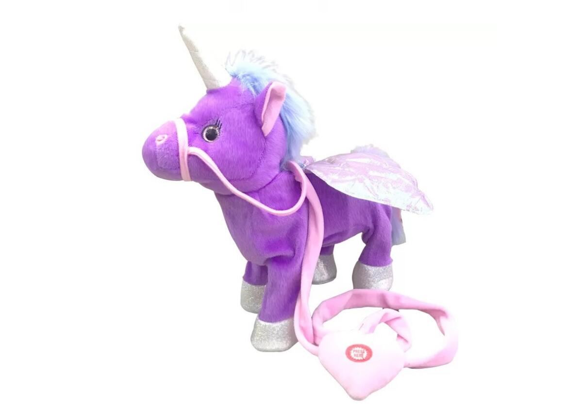 walking unicorn plush toy