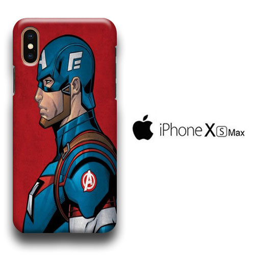 Captain America Red Background Iphone Xs Max 3d Case Myltastore