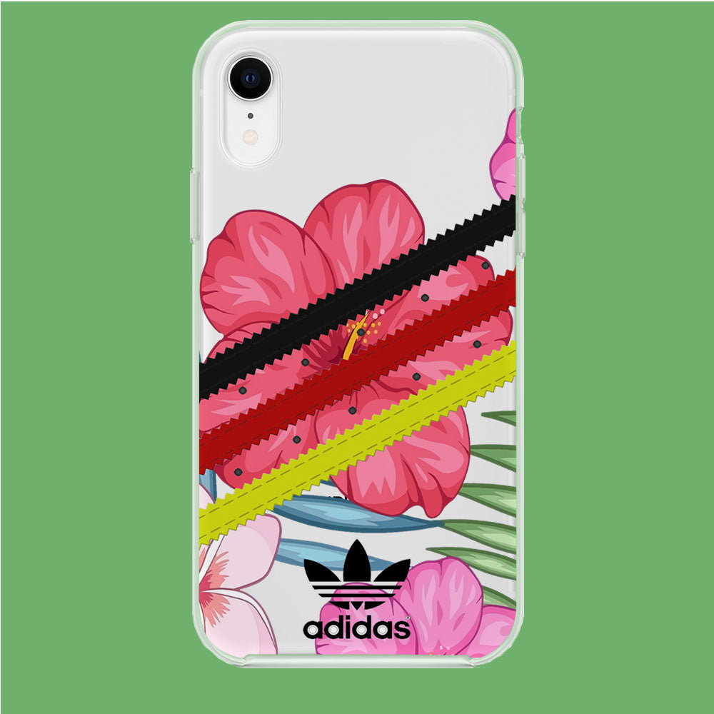 Floral Aura Stripe Paper Adidas Iphone Xr Clear Case Myltastore