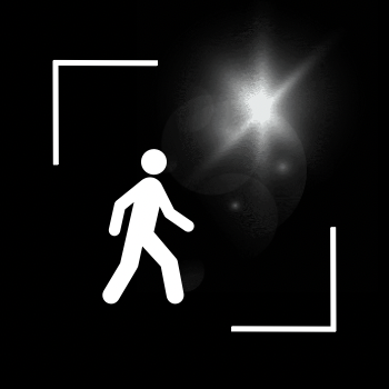 Man walking to the light