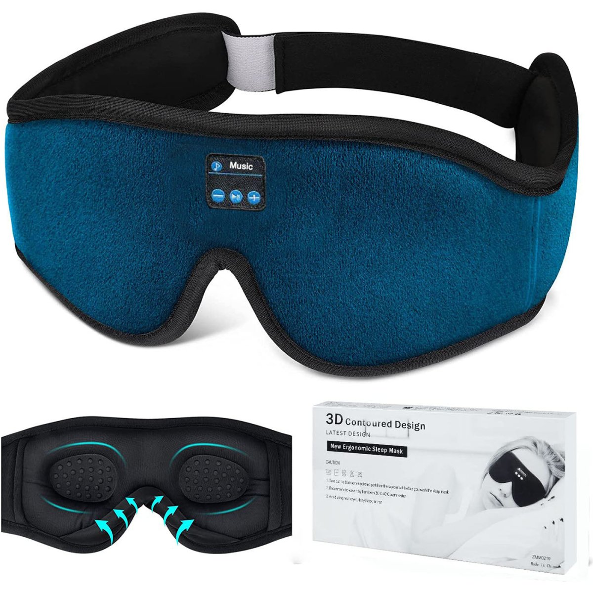 Wireless Bluetooth Headphones and Mic Eye Mask
