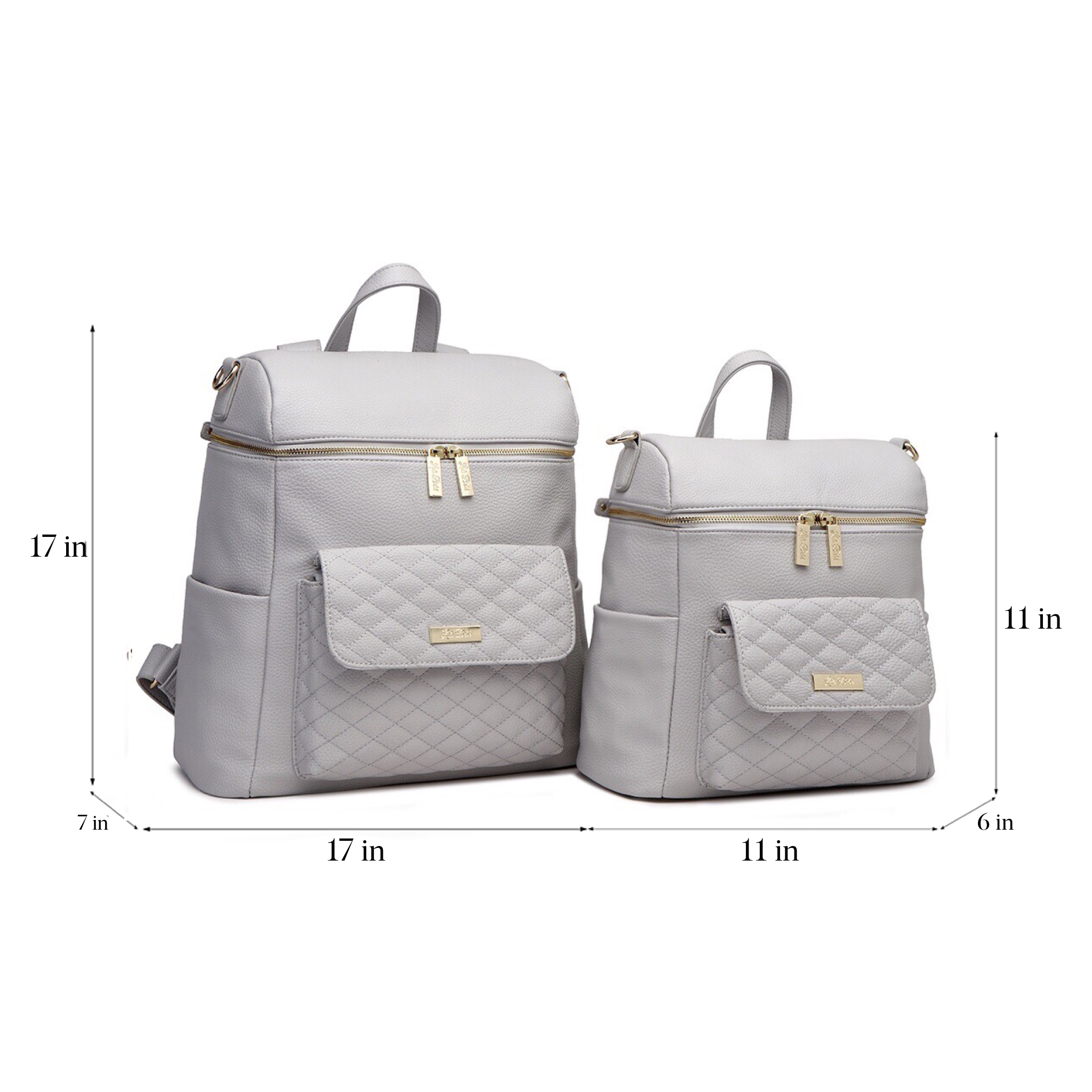 Petit Monaco Diaper Bag Stone Grey Luli Bebe