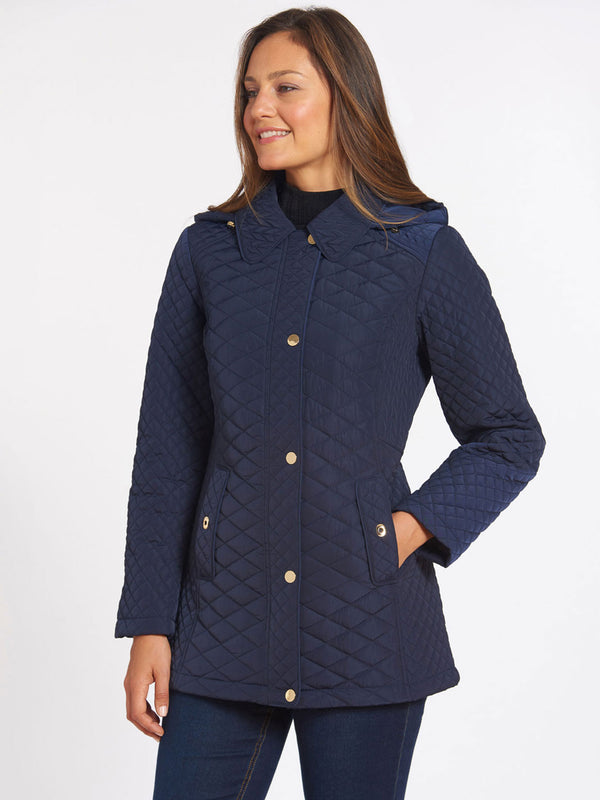 Women's Quilted Snap Front Coat – Jones New York