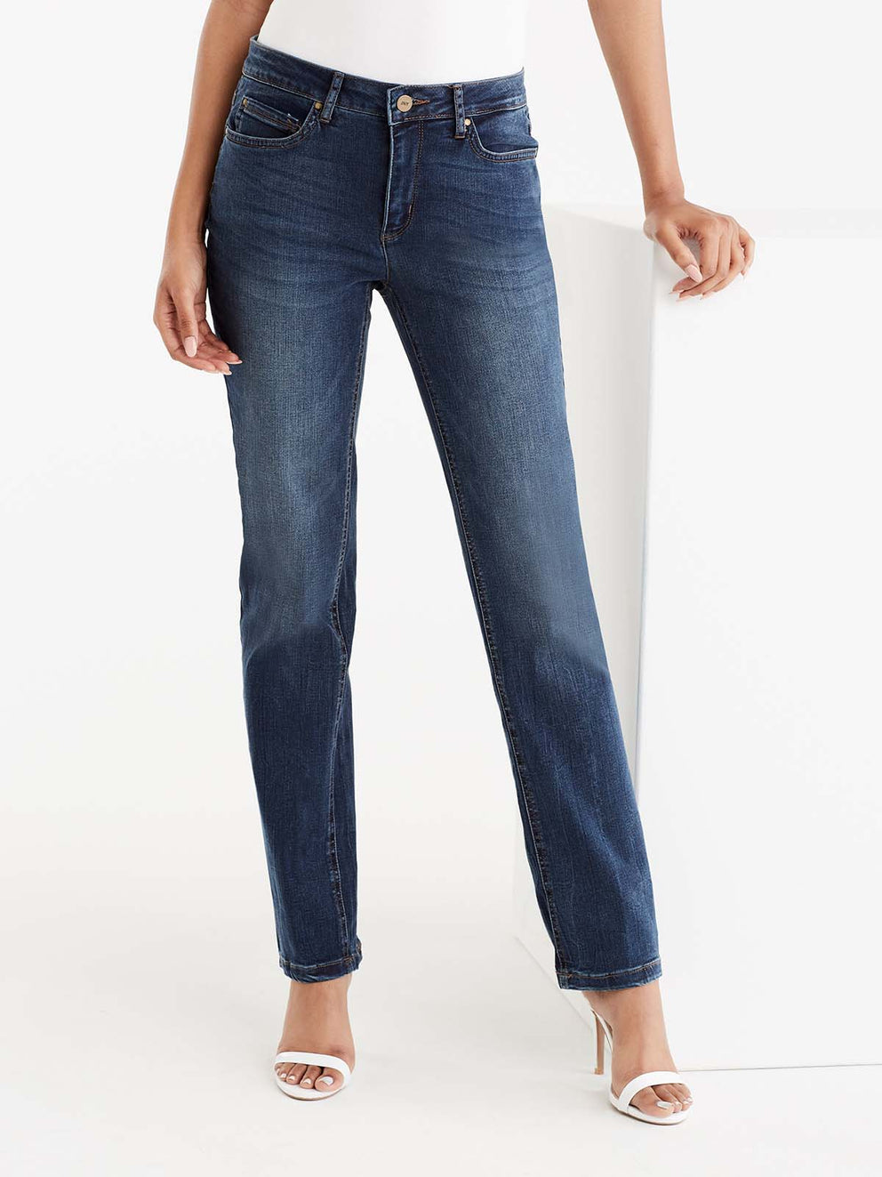 jones new york signature lexington straight leg jeans