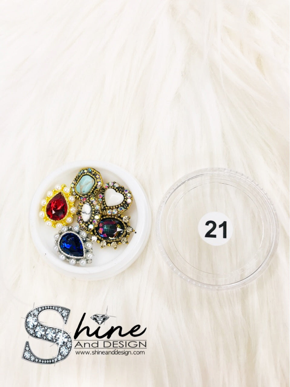 SHINE- Mix Alloy Charms with Crystals - Fancy Collection -( 10 Sets )