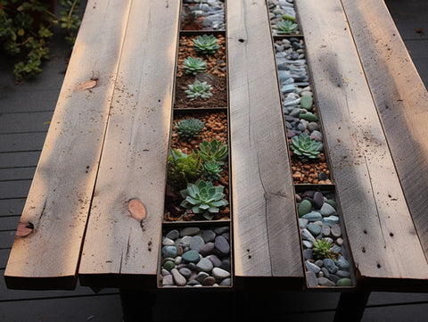 planting-succulent-on-table-for-centerpiece