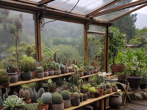 succulents-grow-in-greenhouse-in-the-rainy-day