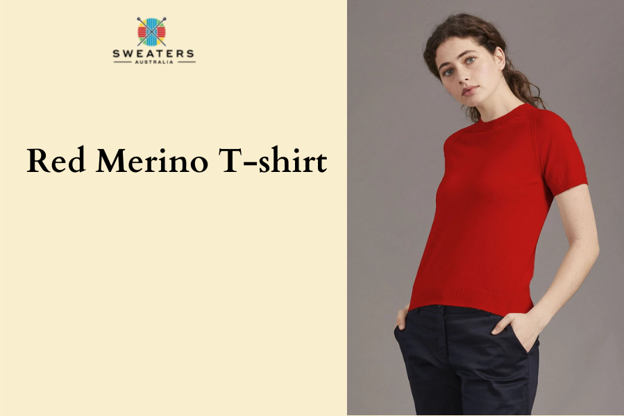 Red Merino T-shirt